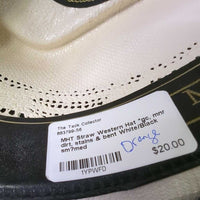 Straw Western Hat *gc, mnr dirt, stains & bent
