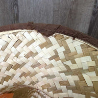 Light Straw Western Hat *like new, broken/holey, loose threads
