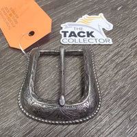 Light Engraved Metal Belt Buckle *vgc, clean, stains & rubs
