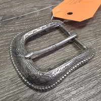 Light Engraved Metal Belt Buckle *vgc, clean, stains & rubs
