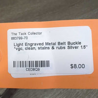 Light Engraved Metal Belt Buckle *vgc, clean, stains & rubs

