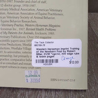 Western Horseman Imprint Training of the Newborn Foal by Robert Miller, DVM *vgc/xc, mnr edge rubs & loose pages
