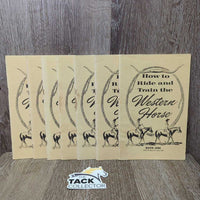 Vintage Set of 7: How to Ride and Train the Western Horse by Pete Moss *gc, stains, rubs, faded

