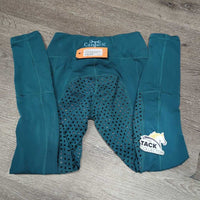 Fleece Lined Full Seat Sticky Riding Tight Breeches, Pull on *vgc, mnr hair, seam rubs & frays
