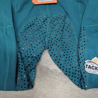 Fleece Lined Full Seat Sticky Riding Tight Breeches, Pull on *vgc, mnr hair, seam rubs & frays
