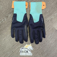 JUNIORS Cloth Riding Gloves *gc/fair, clean, rubs, peeled, pilly
