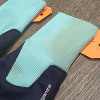 JUNIORS Cloth Riding Gloves *gc/fair, clean, rubs, peeled, pilly
