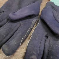 JUNIORS Cloth Riding Gloves *gc/fair, clean, rubs, peeled, pilly

