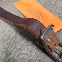 Thick Soft Leather Strap, big roller buckle *vgc/xc, mnr dings, rough edges, creases & stains
