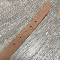Thick Soft Leather Strap, big roller buckle *vgc/xc, mnr dings, rough edges, creases & stains

