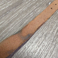 Thick Soft Leather Strap, big roller buckle *vgc/xc, mnr dings, rough edges, creases & stains
