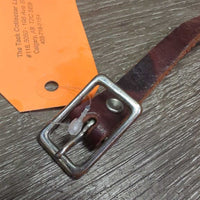 1 ONLY Plain Soft Leather Western Fender Hobble Strap *gc, clean, stains, creases, dents
