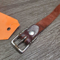 1 ONLY Plain Soft Leather Western Fender Hobble Strap *gc, clean, stains, creases, dents
