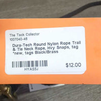 Round Nylon Rope Trail & Tie Neck Rope, Hvy Snaps, tag *new, tags
