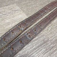 Thick Nylon Lined Stirrup Leathers *vgc, clean, mnr split hole edges, dents, stains & threads
