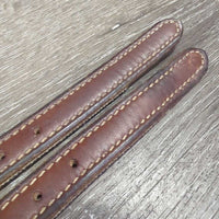 Thick Nylon Lined Stirrup Leathers *vgc, clean, mnr split hole edges, dents, stains & threads
