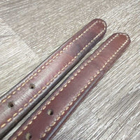 Thick Nylon Lined Stirrup Leathers *vgc, clean, mnr split hole edges, dents, stains & threads
