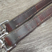 Thick Nylon Lined Stirrup Leathers *vgc, clean, mnr split hole edges, dents, stains & threads
