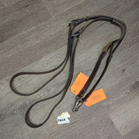 Long Elastic Side Reins *vgc, clean, mnr dirt, threads, rubs, dents & xholes, elastic edges: rubs & frays
