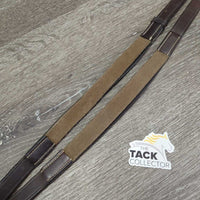 Long Elastic Side Reins *vgc, clean, mnr dirt, threads, rubs, dents & xholes, elastic edges: rubs & frays

