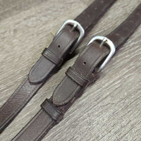 Long Elastic Side Reins *vgc, clean, mnr dirt, threads, rubs, dents & xholes, elastic edges: rubs & frays
