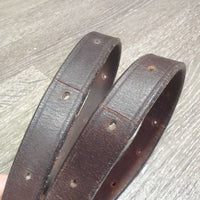 Long Elastic Side Reins *vgc, clean, mnr dirt, threads, rubs, dents & xholes, elastic edges: rubs & frays
