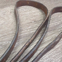Long Elastic Side Reins *vgc, clean, mnr dirt, threads, rubs, dents & xholes, elastic edges: rubs & frays
