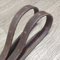 Long Elastic Side Reins *vgc, clean, mnr dirt, threads, rubs, dents & xholes, elastic edges: rubs & frays
