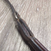 Soft Rsd/Padded Browband & Throatlatch, snap, adjustable *vgc, clean, mnr stains, chipped & scraped edges
