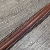 Soft Rsd/Padded Browband & Throatlatch, snap, adjustable *vgc, clean, mnr stains, chipped & scraped edges
