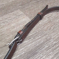 Soft Rsd/Padded Browband & Throatlatch, snap, adjustable *vgc, clean, mnr stains, chipped & scraped edges
