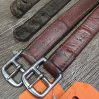 Cwd?Antares Soft Nylon Lined Stirrup Leathers *gc/fair, rubs, stains, scrapes, torn/unstitched edges, cut, dents
