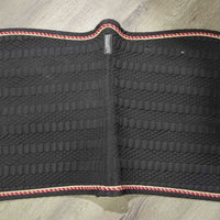 Quilt Dressage Pad, 2x piping *gc, clean, rubs, mnr threads, hair, pills, residue, faded, 0 tabs/loops, unstitched, torn edge
