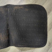 Quilt Dressage Pad, 2x piping *gc, clean, rubs, mnr threads, hair, pills, residue, faded, 0 tabs/loops, unstitched, torn edge
