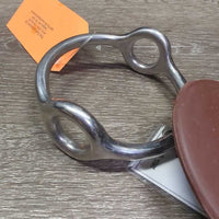 Thin Slow Twist Loose Ring Gag Bit, 2x rubberr guards *vgc/xc, clean, mnr scuffs, guards: rubs
