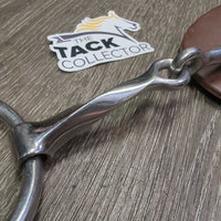 Thin Slow Twist Loose Ring Gag Bit, 2x rubberr guards *vgc/xc, clean, mnr scuffs, guards: rubs
