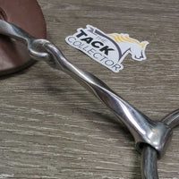Thin Slow Twist Loose Ring Gag Bit, 2x rubberr guards *vgc/xc, clean, mnr scuffs, guards: rubs
