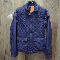 Light Quilt Jacket, Zipper, Snaps *gc, puckers, stains, rubs, older?
