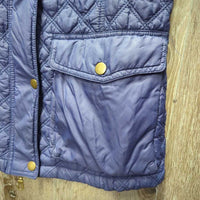 Light Quilt Jacket, Zipper, Snaps *gc, puckers, stains, rubs, older?
