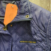 Light Quilt Jacket, Zipper, Snaps *gc, puckers, stains, rubs, older?
