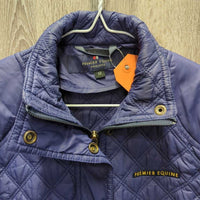Light Quilt Jacket, Zipper, Snaps *gc, puckers, stains, rubs, older?
