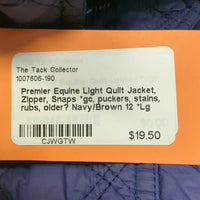 Light Quilt Jacket, Zipper, Snaps *gc, puckers, stains, rubs, older?
