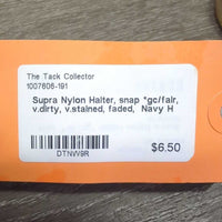 Nylon Halter, snap *gc/fair, v.dirty, v.stained, faded
