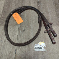 Soft Rubber Reins, Stoppers *vgc, clean, rubs, fading, threads
