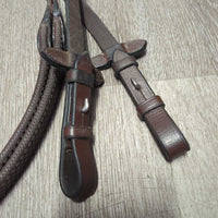Soft Rubber Reins, Stoppers *vgc, clean, rubs, fading, threads
