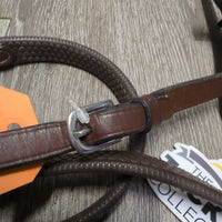 Soft Rubber Reins, Stoppers *vgc, clean, rubs, fading, threads
