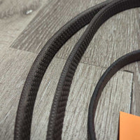 Soft Rubber Reins, Stoppers *vgc, clean, rubs, fading, threads
