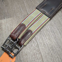 FS Padded Leather Girth, 2x els *xc/like new, v.mnr dust, scuffs & residue
