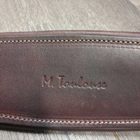 FS Padded Leather Girth, 2x els *xc/like new, v.mnr dust, scuffs & residue
