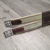 FS Padded Leather Girth, 2x els *xc/like new, v.mnr dust, scuffs & residue
